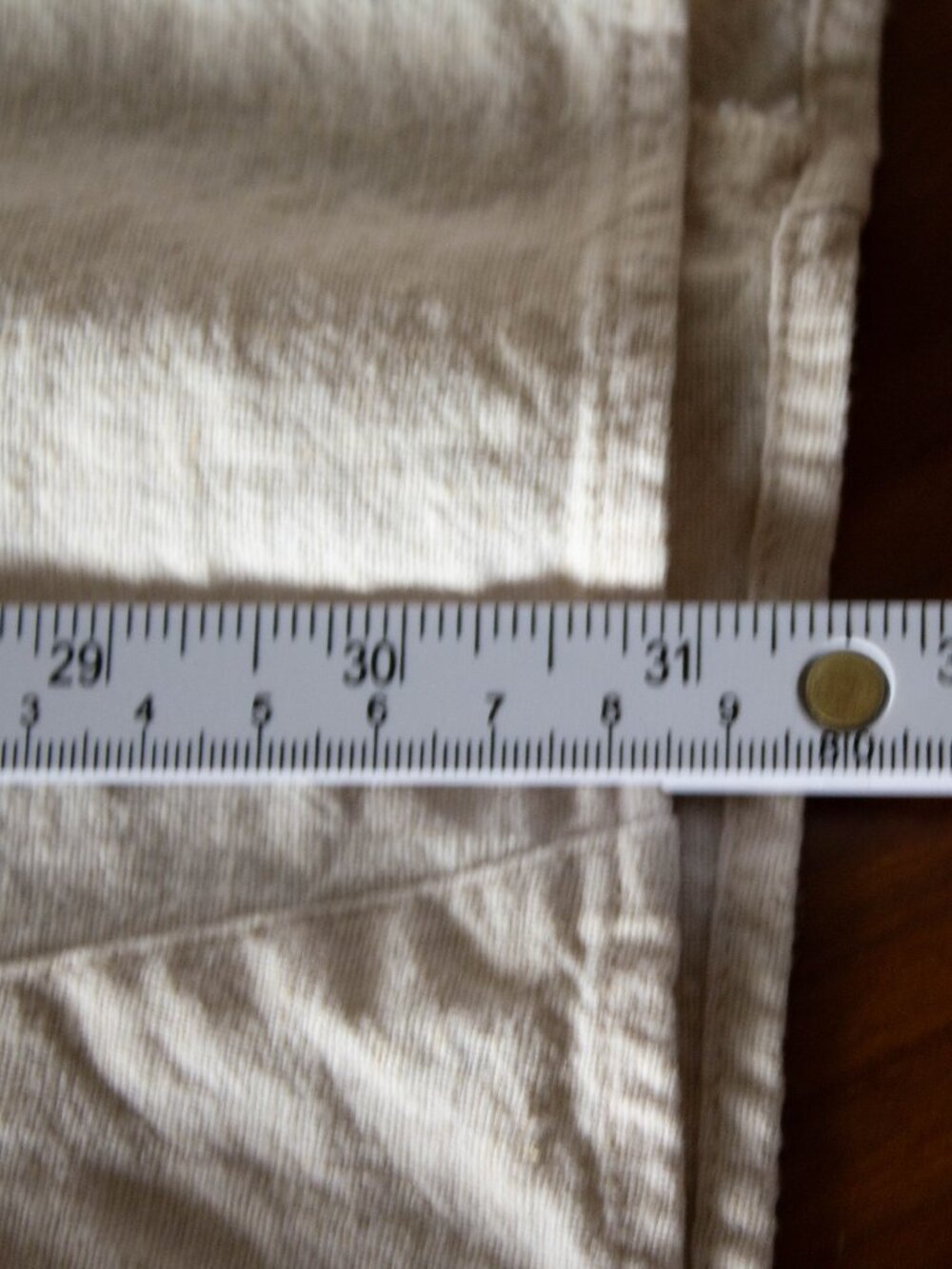 Christopher & Banks Womens SIZE 14‎ Linen Blend Midi Skirt Beige A-Line - Picture 6 of 8
